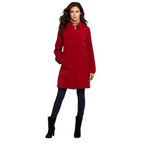 Nautica Red Raincoat Hooded Jacket Women’s S Parisian Chic Capsule Wardrobe